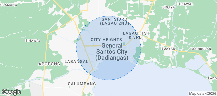 City of General Santos (Dadiangas) Airbnb map